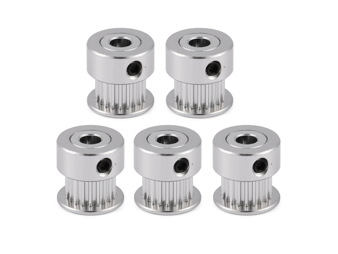 5 Peças Polea De Correia De Tempo 2gt 20d Alumínio Para Impressora 3d 5mm
