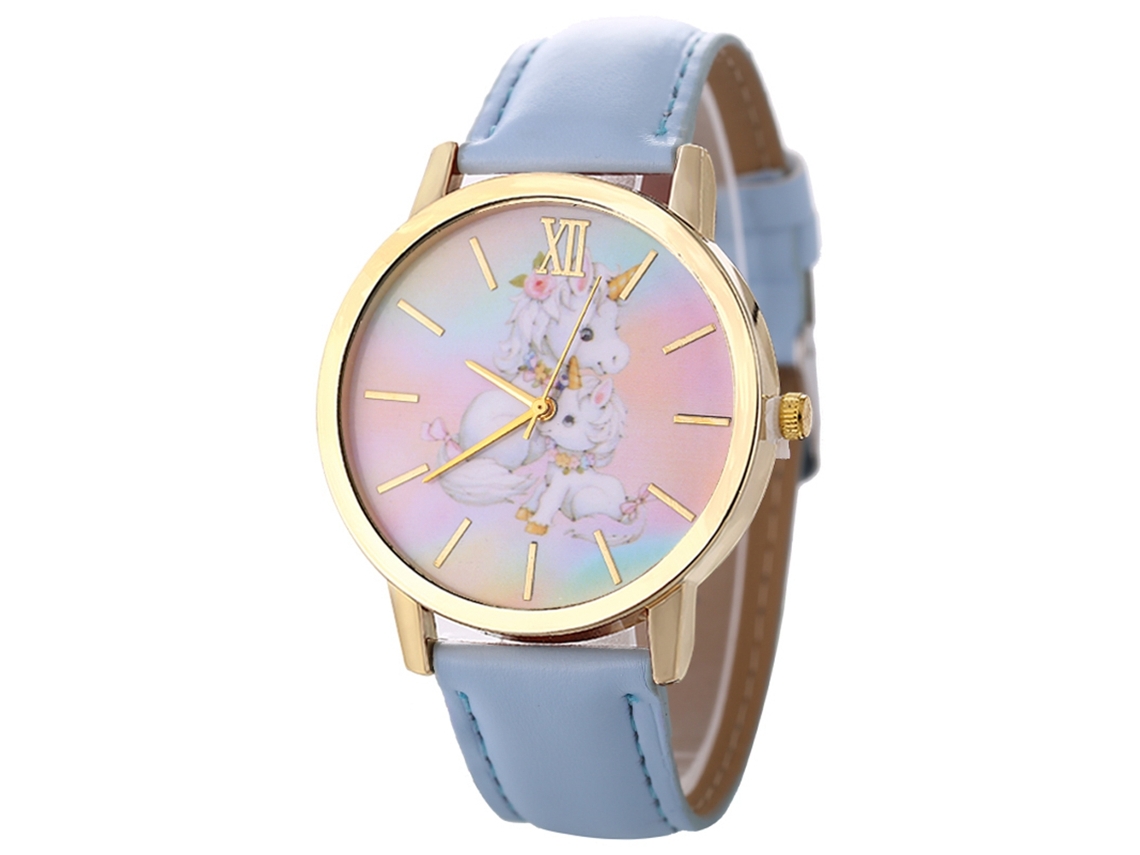 Reloj De Cuarzo Elegante Para Hombre Y Mujer, Estilo Casual, Color Azul Claro