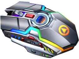Mouse Gamer Ergonômico Com Fio, Iluminação Rgb, Função Silenciosa, Carregamento Usb E Botões Multifuncionais.