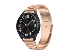 Bracelete para Samsung Galaxy Watch 6 XIAOMOYU em Metal Três Tensões Ouro Rosa