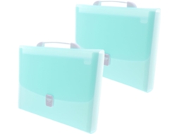 Organizador Sanfonado De 2 Peças Com Pasta Expansível E Resistente Para Escritório, Escola E Sala De Gokoco