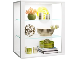 Vitrina De Vidro Em Madeira Glasol Sw Vcm