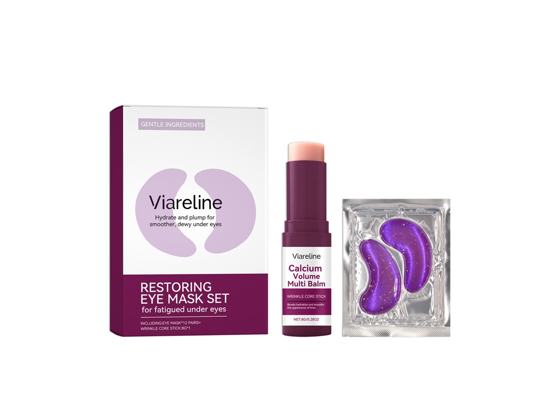 Conjunto Hidratante Colágeno Viareline Cuidado Suave Para Pele Da Área Ocular Refrescante Nutritivo