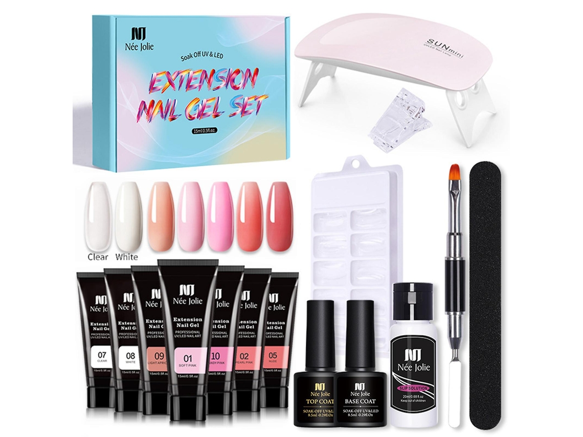 Conjunto De Gel Para Extensão De Unhas, Gel Fortalecedor, Lâmpada Uv/led, Secador De Unhas Ly Ebike