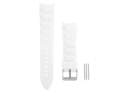 Correa De Reloj De Silicona 20mm Con Hebilla De Pasador Para Repuesto Blanco