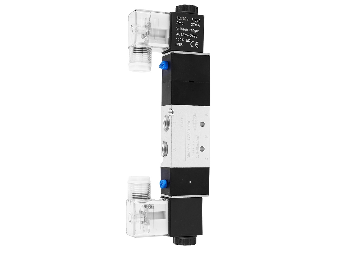 Válvula Pneumática Solenóide 4v230-08 3 Posições 5 Vias 1/4 Ac110v Alta Qualidade