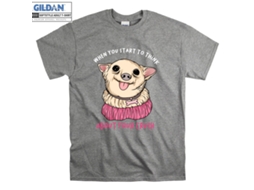 T-shirt Rockinstone When You Start To Think Dog Animal Cute（m）