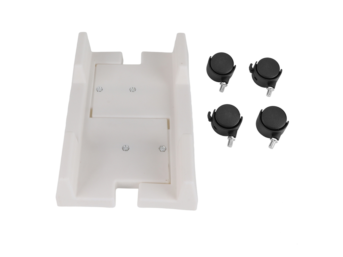 Suporte retrátil branco para computador com freio