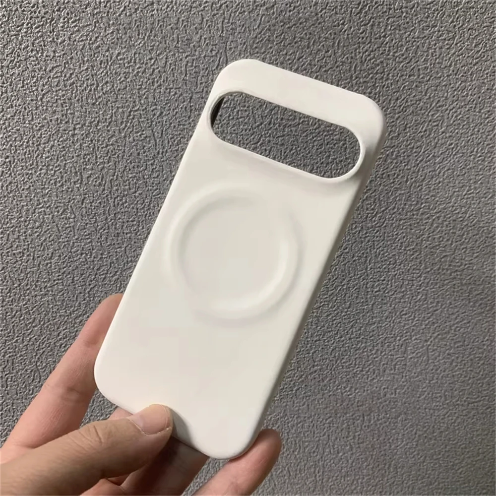 Capa Rígida Em Imitação De Pele De Carneiro (google Pixel 7 Pro Branco), Com Fixação Magnética.