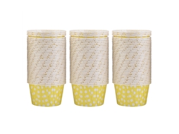 Liners de Cupcake Mini LAXISCREED Amarelo 100pcs