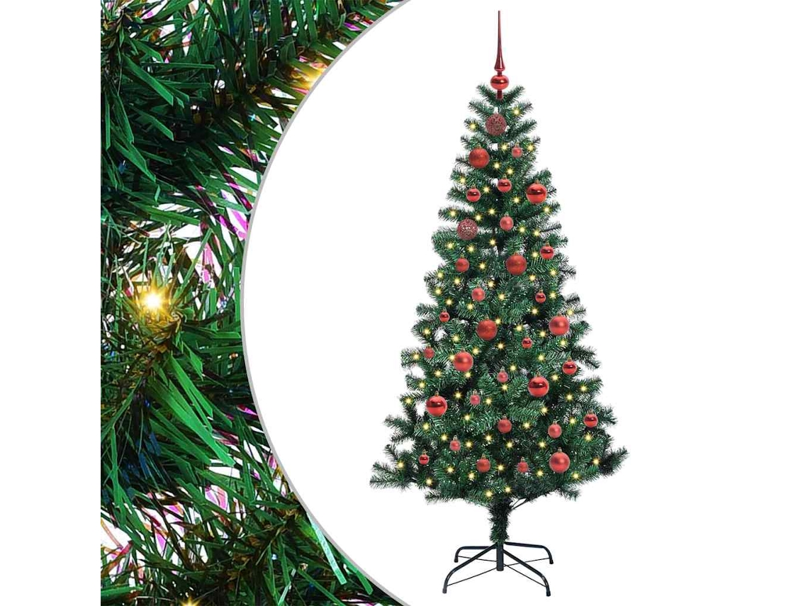 Conjunto 1 Árvore De Natal Vidaxl Verde Pvc (150 Cm)