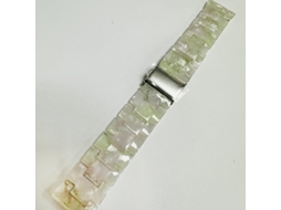 Pulseira De Resina Cerâmica Transparente Nas Cores Do Arco Íris Para Huawei, Apple Iwatch 10e Samsung Watch 7, Verde