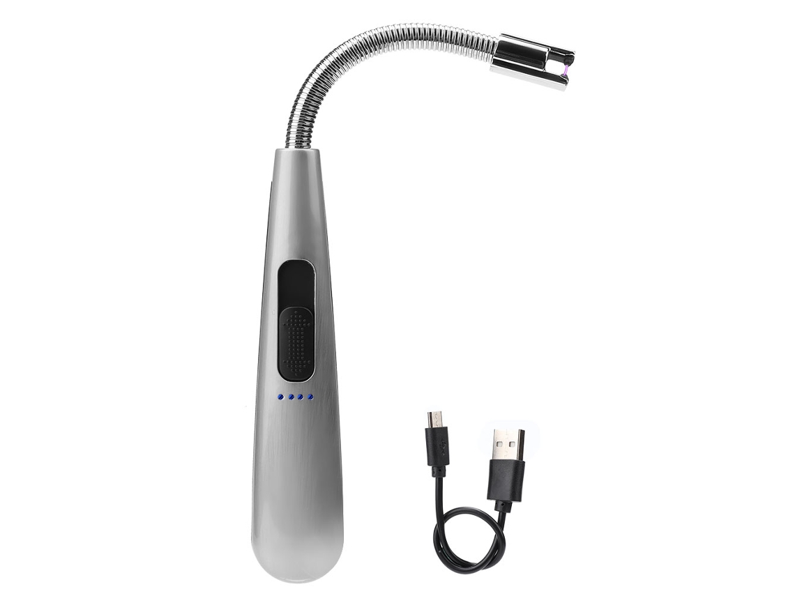 Isqueiro Primerox USB Elétrico Giratório 360° Resistente ao Vento com M/Brand