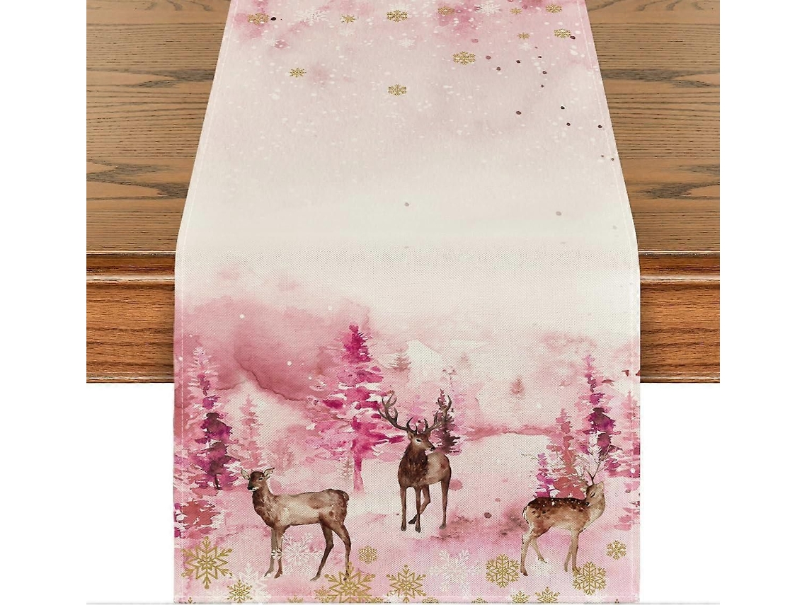 Passadeira De Mesa De Natal Com Pinheiros, Azevinho E Pinhas, Decoração Sazonal De Inverno Para Cozinha E Jantar, 13x72 Polegadas