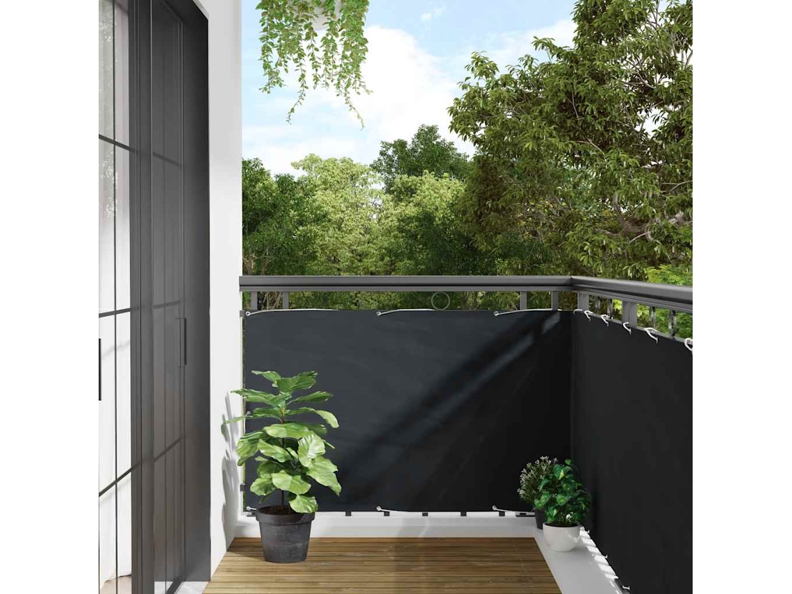 Vidaxl Tela De Varanda Tecido Oxford 90x600 Cm Antracite