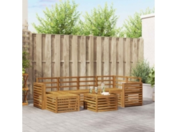 Vidaxl Conjunto De Sofás Para Exterior 7 Unid. Natural Poliéster