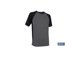 Camiseta transpirable pilote gris-negra 160g/m2 t-l