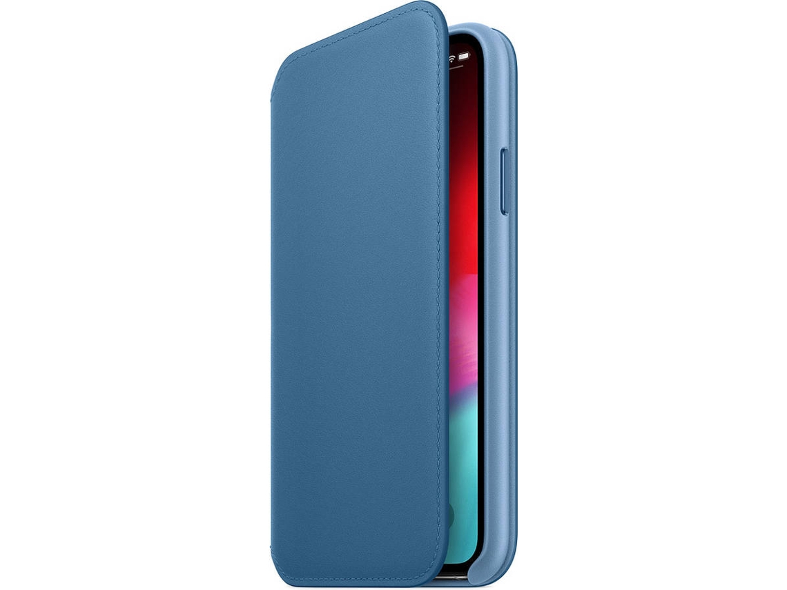 Capa APPLE iPhone XS Folio leather Azul