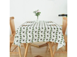 Toalha De Mesa Retangular Para Área Externa, Toalha De Mesa De Algodão Resistente A Manchas, Tecido De Lona Estampado Com Padrão De Folhas, Pequena Me