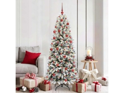 Vidaxl Árvore De Natal Artificial Com 300 Leds Branco 180 Cm