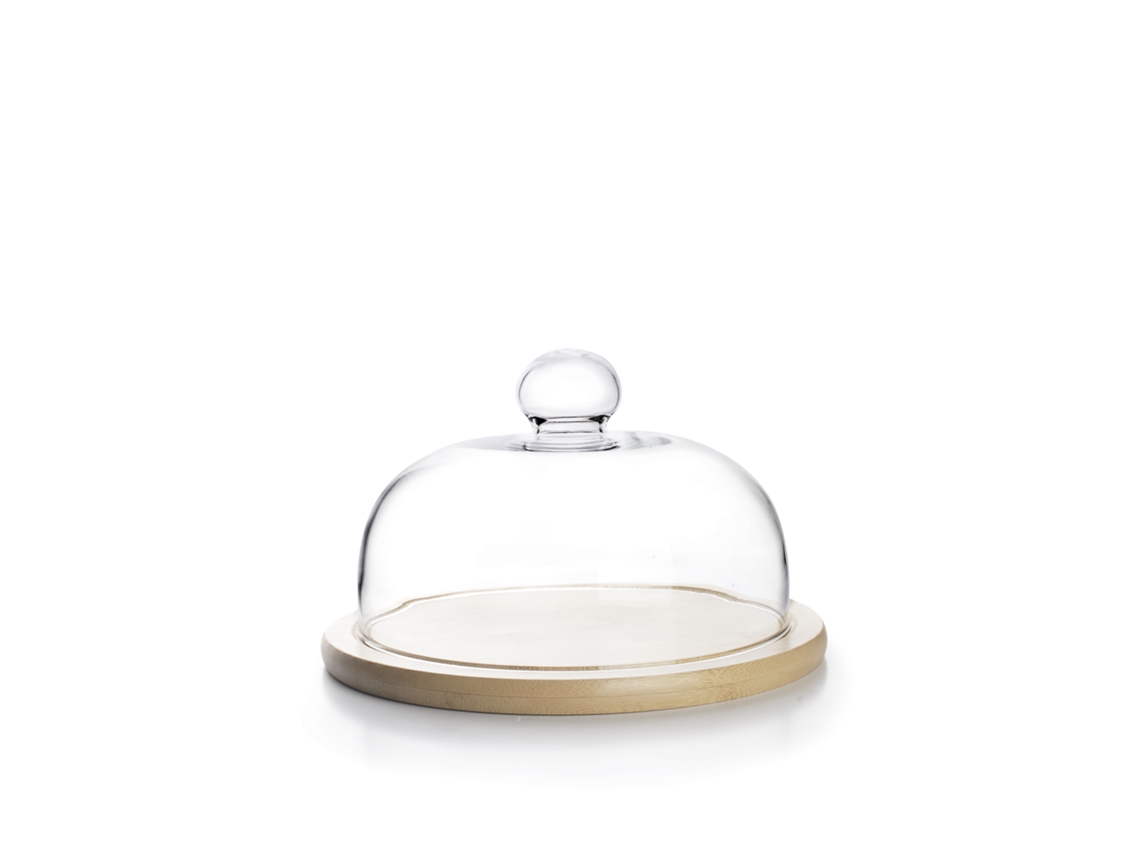 Tampo de vidro com base de madeira 20 cm IBILI Ref. Ib715520