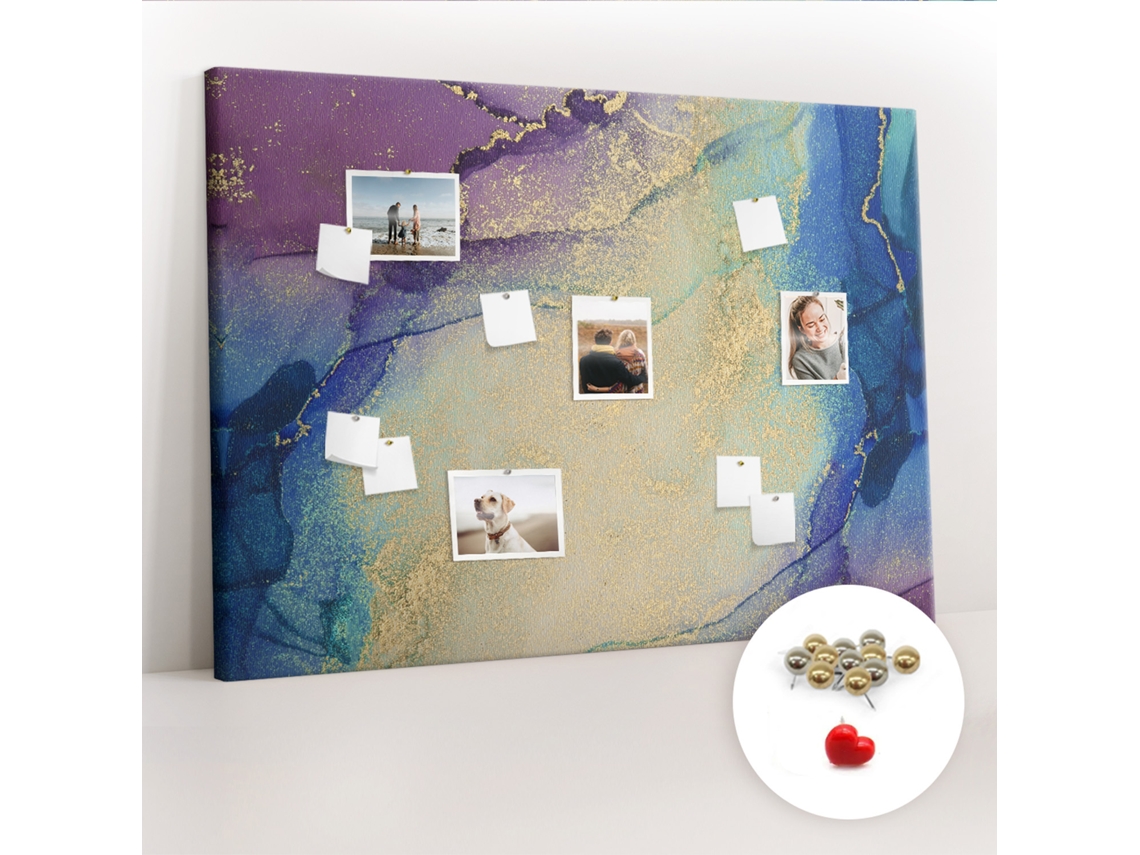 Quadro De Cortiça Mármore Decorativo Para O Escritório Espelharte (140x100 Cm)