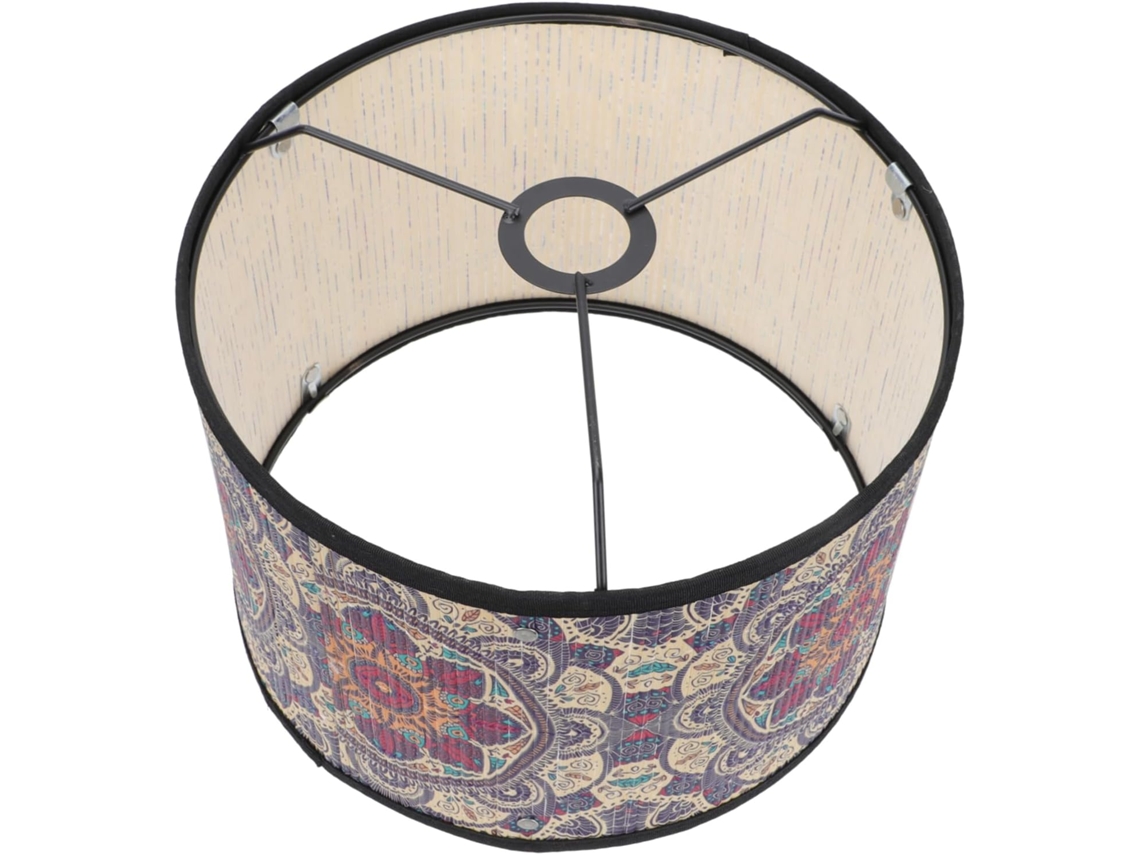 Lustre Decorativo com Padrão Étnico Criativo e Cúpula para Luminária de Teto, Estilo Bambu, Ideal para Quarto. SFUSHOS