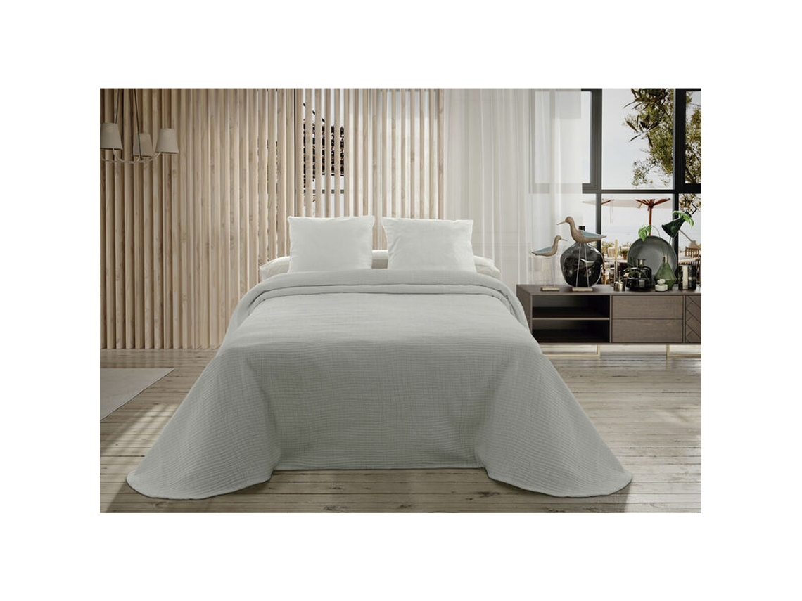 Colcha HOSTELINE Palma Cinzento (34x28x9cm)