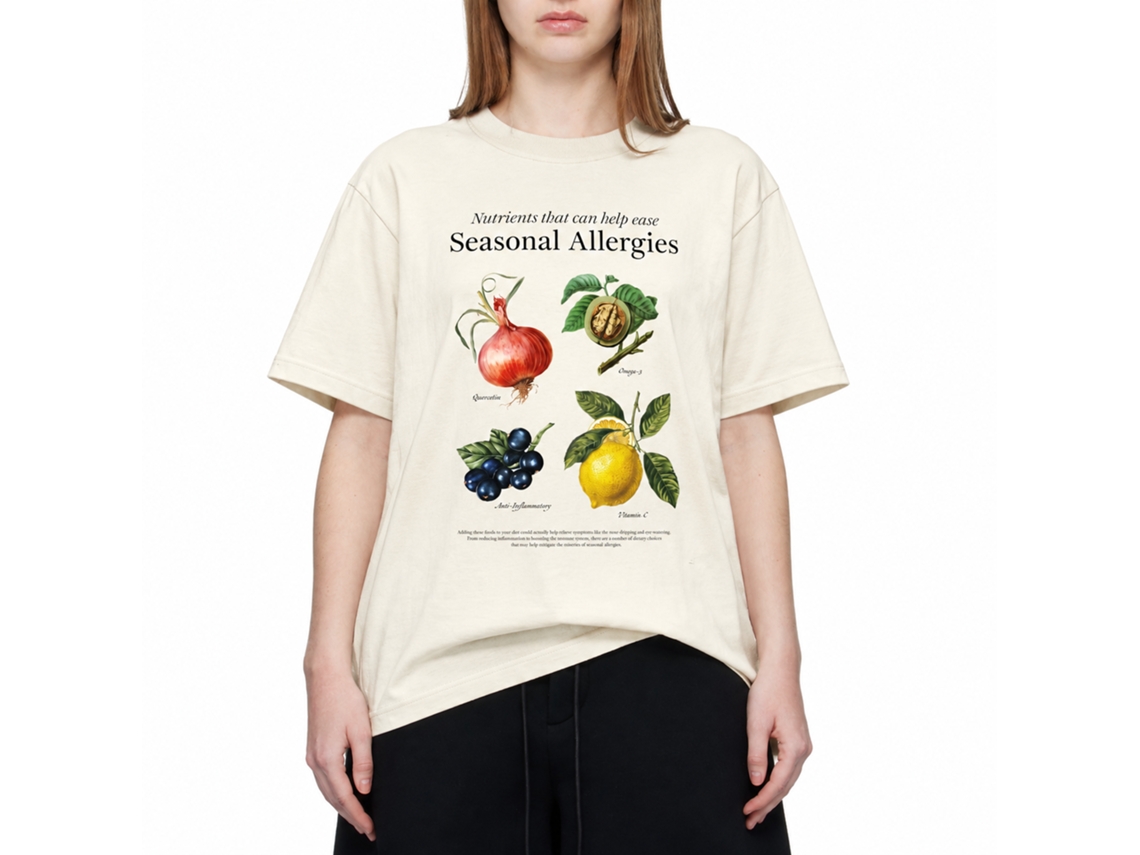 Camiseta Rockinstone Nutrients Against Allergies Fiddle Hay - Estilo de Designer Exclusivo