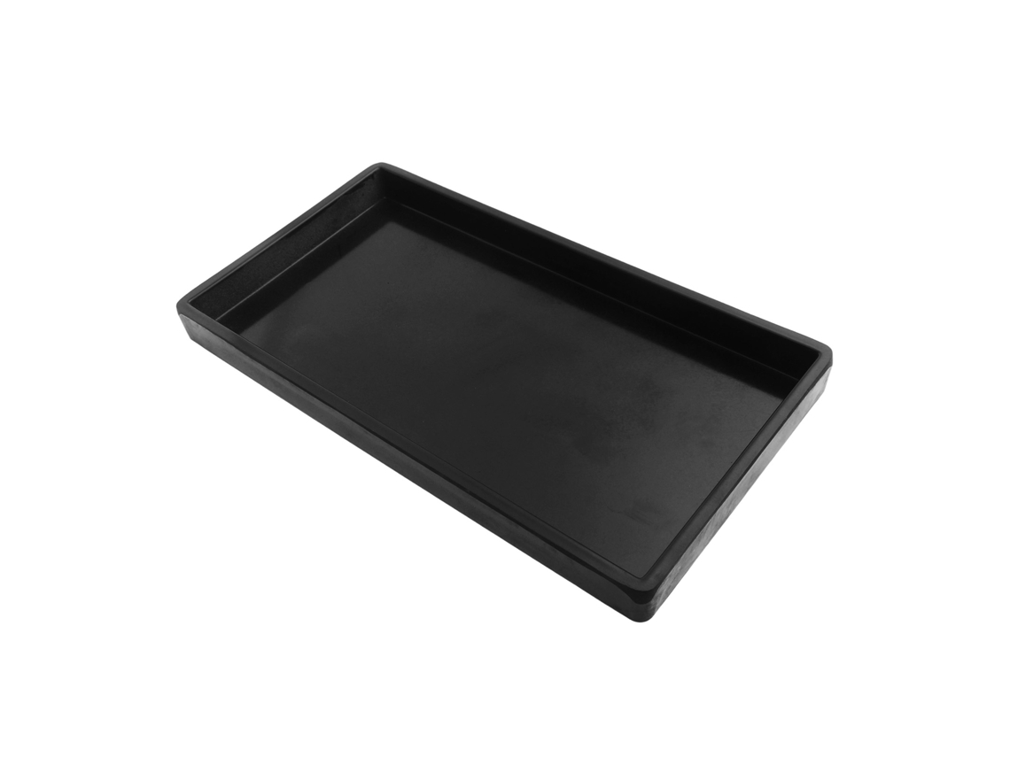 RNEMITERY Portasabones Duradero Melamina A5 Negro 22x12x2cm, Bandeja Antideslizante para Baño y Cocina, Organizador para Perfumes y Pequeños Objetos