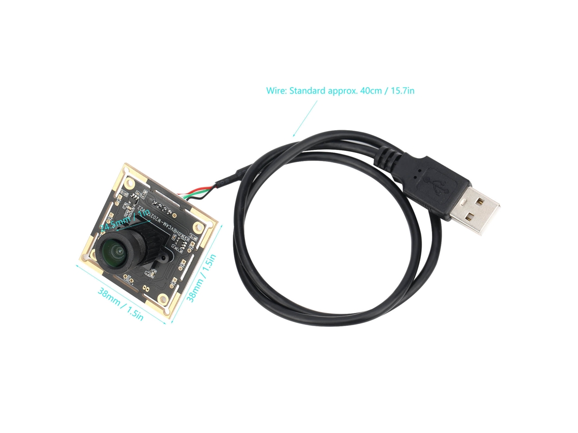 Módulo de câmera HD com interface USB Hbvw20217 V22 compatível com Windows, OS X, Linux e Android