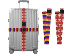 Conjunto De 2 Cintas Para Bagagem Com As Bandeiras Andorra E Do Canadá Portáteis Ajustáveis Acessórios Viagem Essenciais