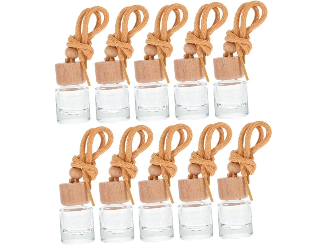 Conjunto De 10 Frascos De Vidro Vazios Para Perfume De Carro, Ideais Para Pendurar.