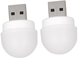 Mini Luminária Noturna Redonda De Led Branca Com Entrada Usb Da 2