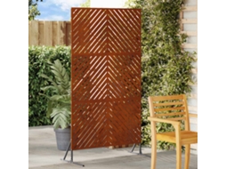 Vidaxl Protetor De Privacidade 100 X 50 X 180 Cm Aço Corten