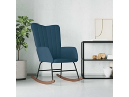 Vidaxl Cadeira De Baloiço Veludo Azul