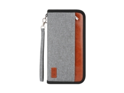Bolsa de Viagem de Mulher NEVEANCE Portapassaporte Familiar Rfid Cinzento