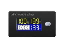 2026 indicador de Capacidade de Bateria 12v com Lcd Voltmeter Tester de Temperatura para Li ion Lifepo4 Chumbo ácido