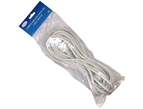 Extensão 3x1,5 Mm² 10 M Branco Satiplugs France