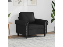 Vidaxl Poltrona Couro Artificial 60 Cm Preto