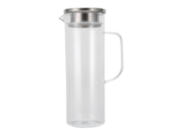 Jarron De Agua Fria Transparente 1100ml Com Tampa De Aço Inoxidável Para Lar