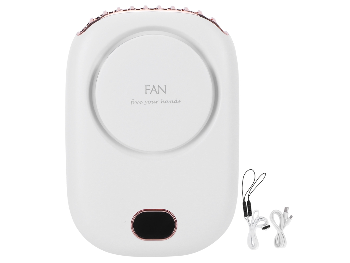 Ventilador De Pescoço Laxiscreed Portátil, Sem Lâmina, Com Ajuste De 3 Velocidades E Carregamento Usb