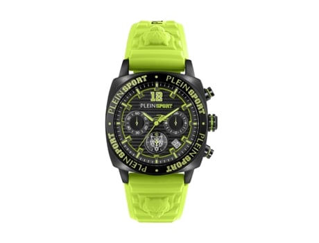 Relógio Homem Wildcat Chrono 40mm 40,00 Mm Bracelete De Silicone Cor Da Bracelete Verde À Prova De Água 5 Bar Philipp Plein Sport