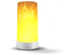 Lâmpada Led com Efeito de Chama, Luz Noturna Recarregável Via Usb com Efeito de Chama, À Prova D'água BRILVIBERA