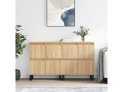 Vidaxl Aparadores 2 Pcs Derivados De Madeira Carvalho Sonoma