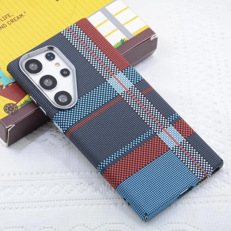 Capa Magnética Para Celular Com Textura De Fibra De Carbono (galaxy S25 Ultra), Capa Protetora À Prova De Choque Com Protetor De Lente Da Câmera.