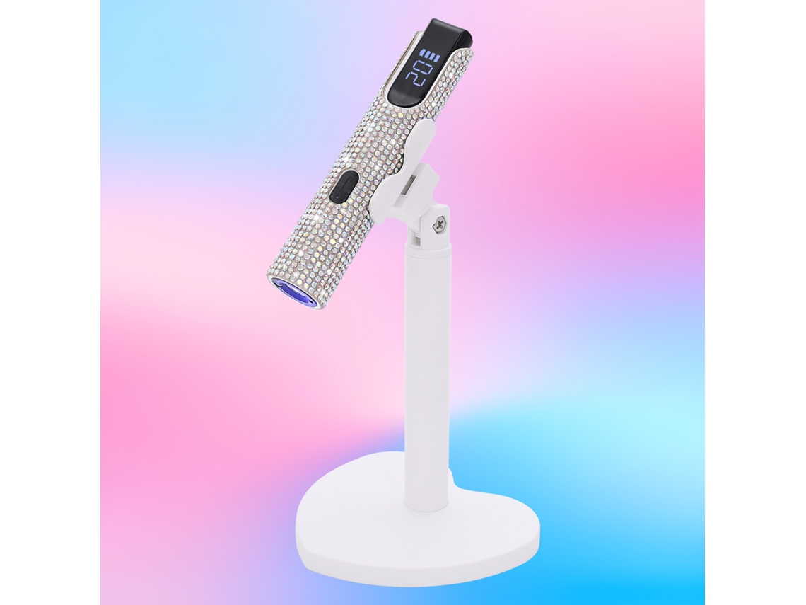 Lâmpada Uv Sem Fio para Unhas com Visor Lcd e Dois Temporizadores, Ideal para Esmalte em Gel Prateado. SIURN