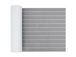 Vidaxl Tapete De Barco Riscas Cinza Claro E Branco 240 X 60 Cm Eva