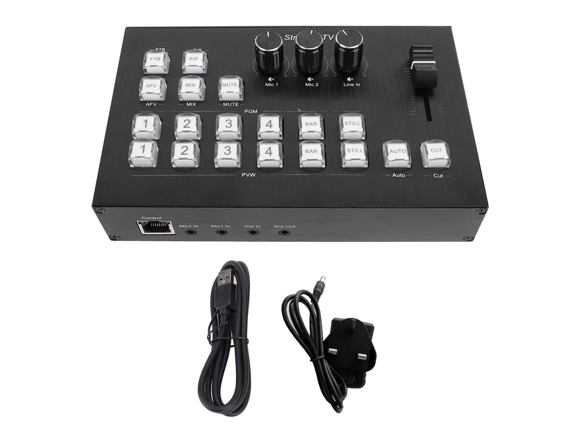 Switcher de Streaming Hdmi EOOCOO com Comutação de Vídeo em Tempo Real
