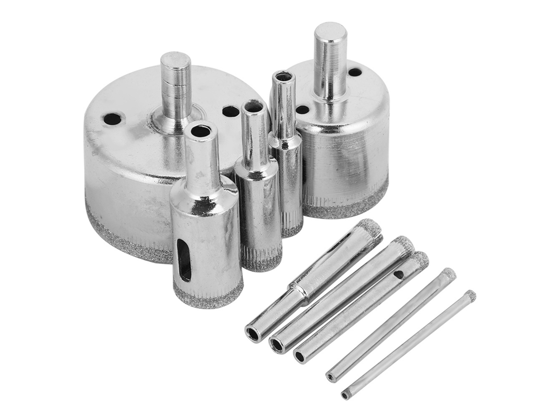 10 Brocas de Perfuração Diamante 3-50mm para Cerâmica | S/MARCA